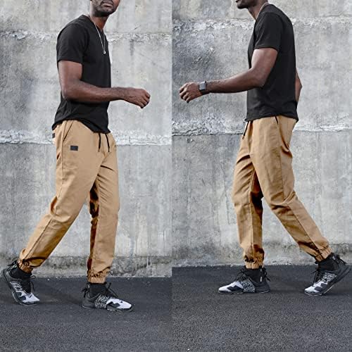 Erkek Moda Rahat Jogger Pantolon Sweatpants - pamuk büzme ipi Egzersiz Koşu Kargo Atletik Uzun Pantolon