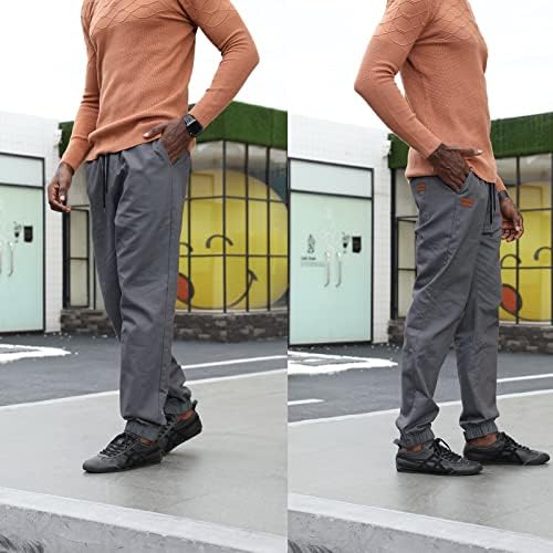 Erkek Moda Rahat Jogger Pantolon Sweatpants - pamuk büzme ipi Egzersiz Koşu Kargo Atletik Uzun Pantolon