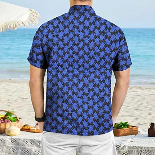 ZDFER Hawaiian Gömlek Erkekler ıçin Kısa Kollu Aloha Plaj Gömlek Tropikal Çiçek Baskı Yaz Casual Düğme Aşağı Gömlek Tops