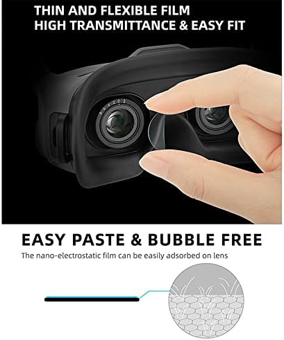 wtohoby 2 Pairs HD Film DJI Avata Gözlük 2 Cam Lens Çizilmeye dayanıklı Ter Geçirmez koruyucu film Toz geçirmez Koruyucu