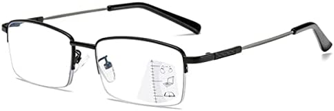 K. LAVER ilerici multifokal okuma gözlüğü mavi ışık engelleme gözlük erkekler kadınlar için yarım çerçeve Multifocus okuyucu