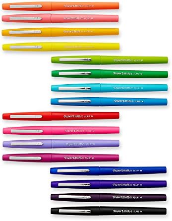 Paper Mate Flair Keçeli Kalemler, Orta Nokta (0,7 mm), Çeşitli Renkler, 16 Sayı ve Jel Kalemler InkJoy Kalemler, Orta Nokta,