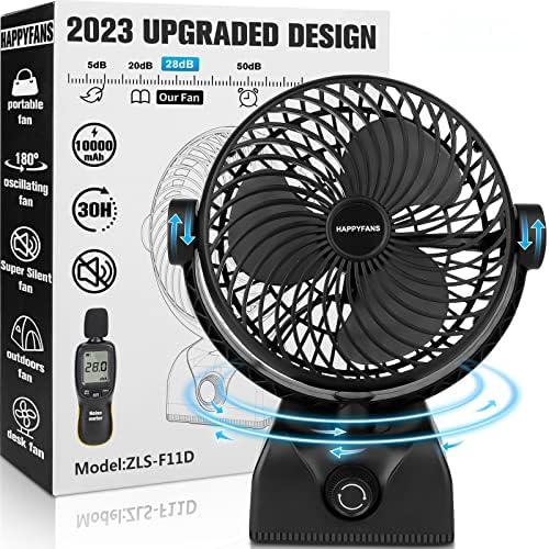 VEAVEN Fan Masa Fanı, Kademesiz Hızlı 10000mAh Taşınabilir USB Masa Fanı, 150° 564gerrtt