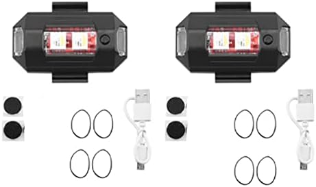 2 Adet çakarlı lamba DJI Mini 3 Pro / Avata / Mavic 3/2 / Mavic Hava 2/2S / MİNİ 2 / SE / FPV 7 Renk Şarj Edilebilir Anti-çarpışma