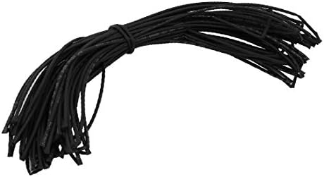 X-DREE 15 M uzunluk 1mm iç Çap poliolefin izoleli ısı Shrink hortum kablo sarma siyah(15 M uzunluğunda 1mm iç çap poliolefin