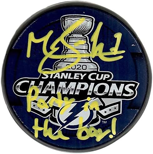 Mathieu Joseph imzası yazılı Stanley Kupası diski Tampa Körfezi Yıldırım PSA COA
