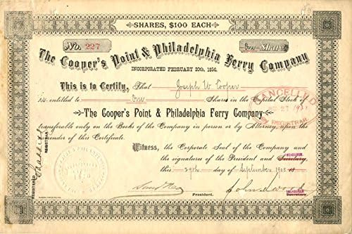 Cooper'ın Noktası ve Philadelphia Feribot A. Ş. - Stok Sertifikası