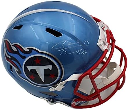 Ryan Tannehill İmzalı Tennessee Titans Speed Tam Boy Flaş NFL Kaskı - İmzalı NFL Kaskları