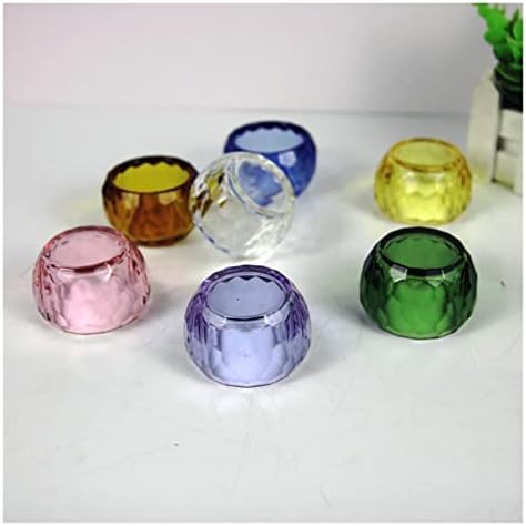 OMUCI 6 cm Kristal Cam Kase Kutsal Su Bardağı Budist Eşyaları Ev Dekorasyon süsler (Renk: Yeşil, Boyutu: 6 cm)