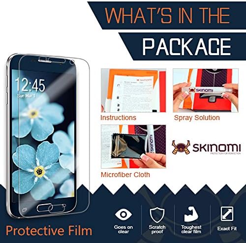 Skinomi Ekran Koruyucu ile Uyumlu Samsung Galaxy C5 Pro Temizle TechSkin TPU Anti-Kabarcık HD Film