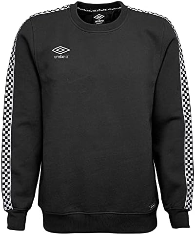 Umbro Boy's Youth (8-18) Ekose Desenli Takım Sweatshirt, Siyah / Beyaz