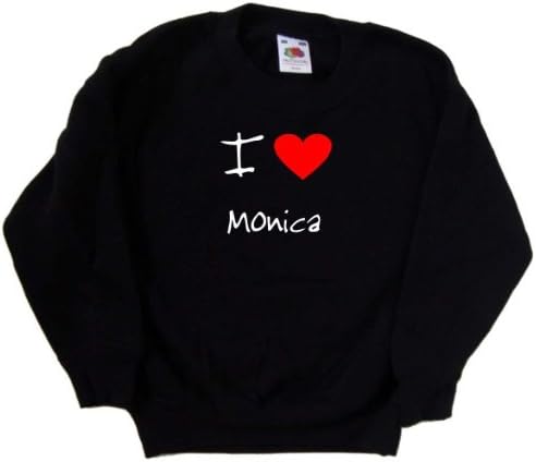 Kalbi Seviyorum Monica Siyah Çocuk Sweatshirt