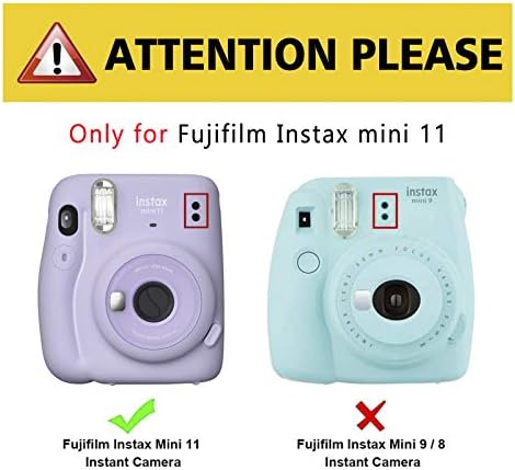 MUZIRI KİNOKOO Yakın Çekim Lens ile Fujifilm Instax Mini 11 için Portre Ayna, Fuji Instax Mini 11 Selfie Lens-Mavi
