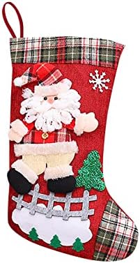 Paskalya Çelenk Dekorasyon için Noel Çorap Sevimli Santa Kardan Adam Noel Ağacı Dekorasyon hediye çantası Çocuklar Bayanlar