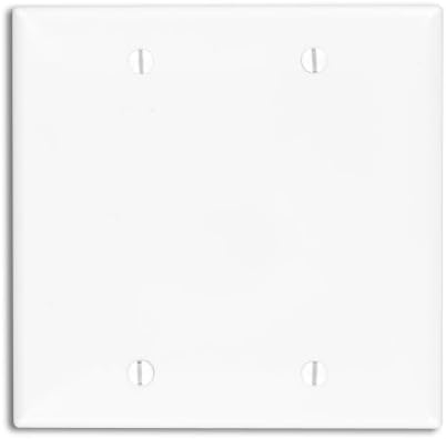 Leviton 80725-W 2-Gang No Device Boş Duvar Plakası, Kutuya Monte, Beyaz