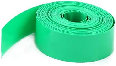 X-DREE yeni 10 Metre 23mm genişlik PVC ısı Shrink Wrap yeşil için 1 x AA pil(Nuovo involucro termoretraibile PVC da 10 metri,