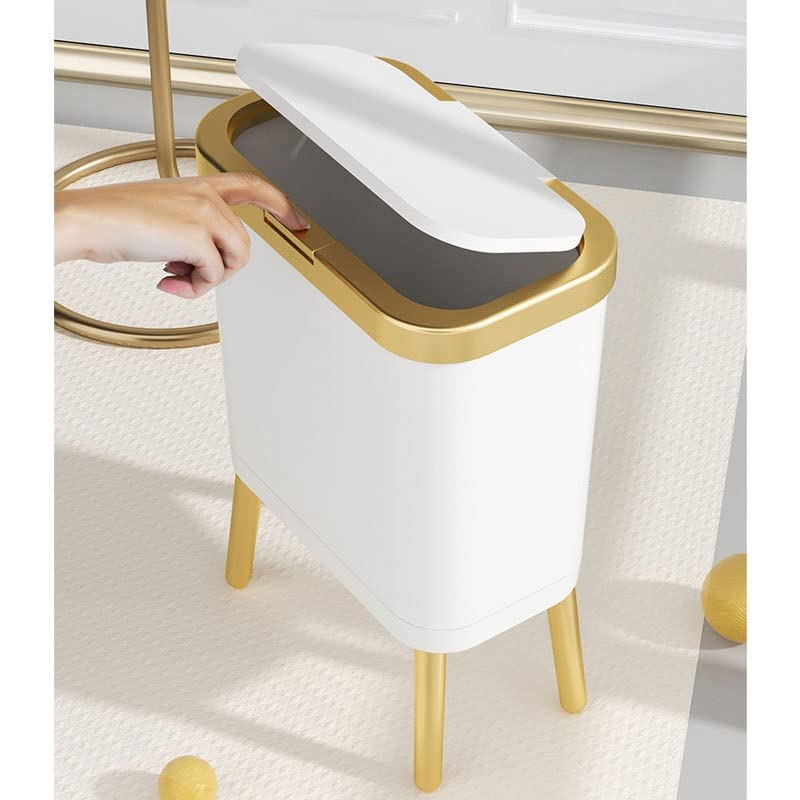 UXZDX Altın çöp tenekesi Mutfak Yaratıcı Yüksek Ayak çöp tenekesi Banyo için (Renk : D, Boyut : 33.2 cm*19.6 cm * 48.5 cm)
