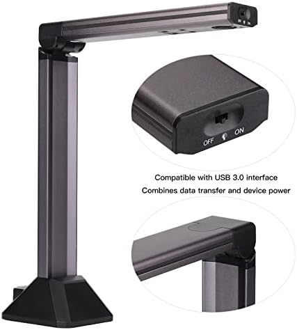 Belge kamerası, A4 Boyutu 5MP Taşınabilir Katlanabilir USB belge kamerası Tarayıcı Dahili led ışık ile, Ev için, Öğretmen,