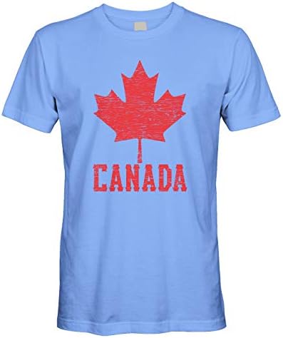 Erkek Kanada Bayrağı Kanada Akçaağaç Yaprağı T-Shirt