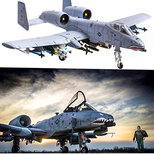 DKHOUN 1/100 A-10 Warthog Saldırı Uçağı Avcı Modeli Askeri Uçak Die-Cast Uçak Modelleri Alaşım Uçak Statik Model Süsleme