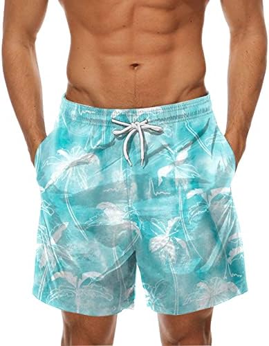 WENKOMG1 Yüzmek Mayo Erkekler için, Hızlı Kuru Hawaii Şort Rahat Tropikal Şort Kurulu plaj şortu Sörf Sandıklar