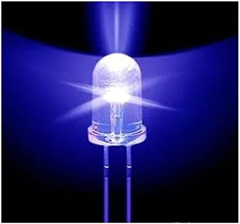 Kigauru LED Diyotlar Toptan 100 adet Mavi 5mm Yuvarlak Süper Parlak Yayan diyot LED Ampul lamba ışığı 5000MCD