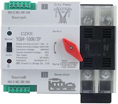 KAPPDE YCQ4-100R / 2 P 220 V Çift Güç Tek Fazlı Din Ray ATS Otomatik Transfer Elektrik Seçici Anahtarları Kesintisiz (Renk