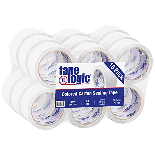 Tape Logic ® Karton Sızdırmazlık Bandı, 2,2 Mil, 2 x 55 yds, Beyaz, 18/İndirimli Kargo ile Kasa ABD