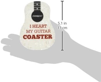 ChromaCast CC-COAST-D - 4PK Dreadnought Gitar Şekilli İçecek Altlıkları, 4'lü Paket