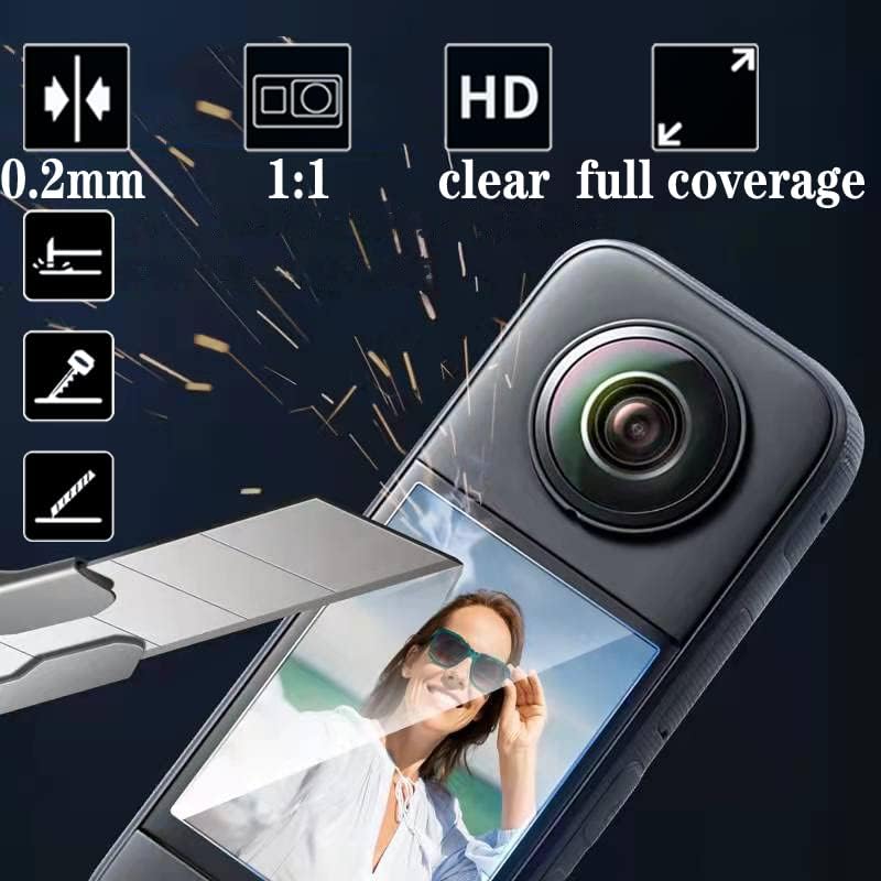 debous silikon kutu örtüsü Lens Kapağı ile Ekran Koruyucu için Insta360 X3 Yumuşak Çanta Kol Anti-Scratch Temperli Cam Filmi