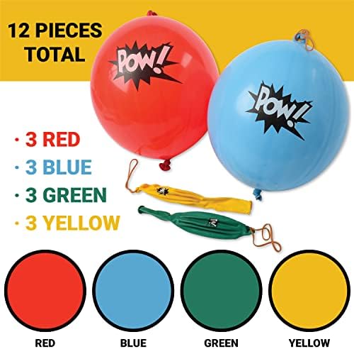 ABD Oyuncak Lot 12 Çeşitli Renk Çizgi Roman Süper Kahraman Tasarım Yumruk Balonlar, mavi, kırmızı, sarı, yeşil