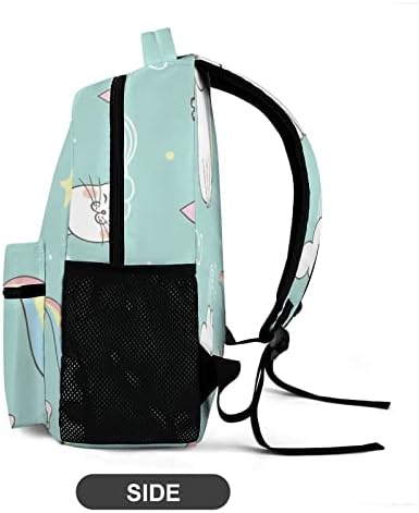 Sırt çantaları kedi ve tek boynuzlu at rahat sırt çantası okul çantaları öğrenciler için